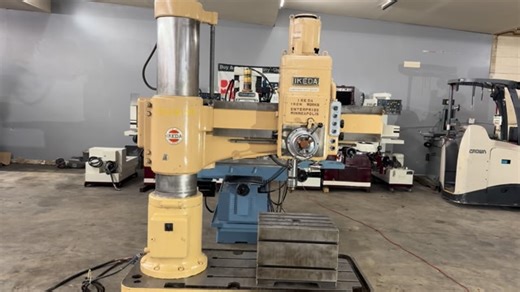Ikeda RM-1300 Radial Arm Drill, available for sale & ready for inspection under power at our warehouse in Independence, Missouri. Call or email us for any further information. | Hi-Tech Machinery Inc