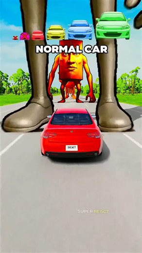 Big & Small Cars vs Sahur Characters Trap #shorts