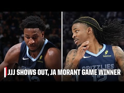 JA MORANT GAME WINNER 😱 JJJ & Ja Morant LIFT Grizzlies past Wolves in the clutch 〽️ | NBA on ESPN