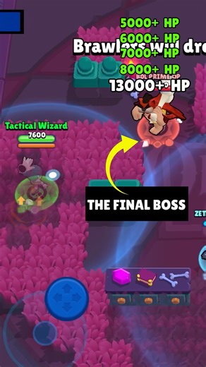 Gigi Damage Test (5000 to 13000 HP) - Brawl Stars Gigi #Shorts