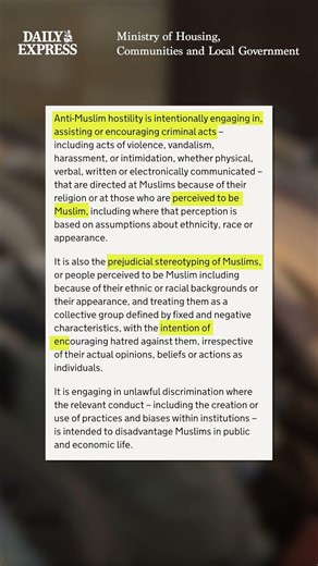 The government has introduced a new non-statutory definition of anti-Muslim hate 🗣️