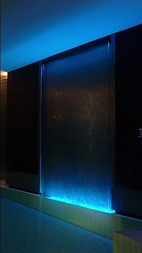 Night Swimming Pool With LED Indoor Waterfall