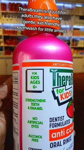 @3000/- TheraBreath isn’t just for adults — they also care for little smiles too 🦷💙 Their kids’ mouthwash is specially formulated to be gentle, effective, and safe for growing mouths. It helps fight bad breath, supports healthy gums, and keeps little teeth feeling fresh — without the harsh burn that many mouthwashes have. Perfect for kids who are learning good oral hygiene habits, TheraBreath Kids Mouthwash is alcohol-free and mild, making it easier (and more enjoyable) for children to rinse d
