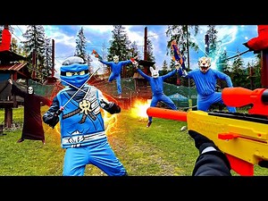 Nerf War / Amusement Park Battle (Nerf First Person Shooter) NERF GUN BATTLE ROYALE