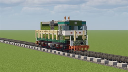 【Minecraft】中国铁路 东方红2型内燃机车 建筑教程（1.5：1）