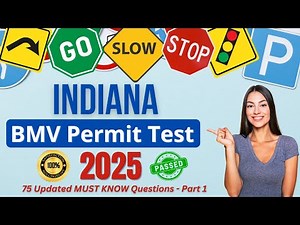 Indiana BMV Permit Test 2025: Pass Your Learner's Permit Written DMV Knowledge Exam FIRST TRY!