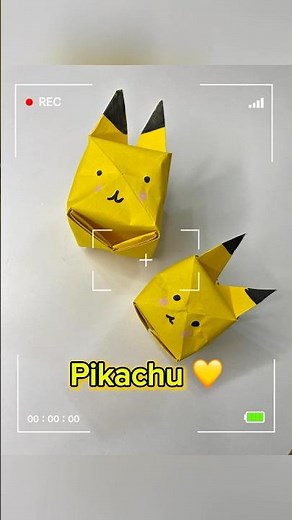 Cute Pikachu Origami 💛 | Easy DIY Paper Pikachu ⚡️#diy #craft #origami #pikachu
