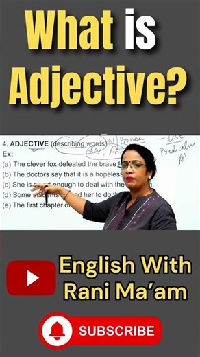 What is an Adjective???? | Grammar | English With Rani Ma'am