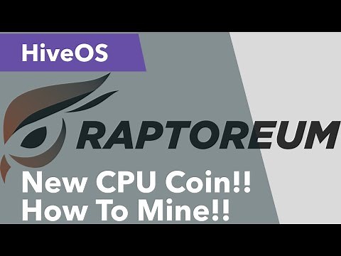 New CPU Coin!! How To Mine Raptoreum On HiveOS!!