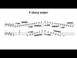 F sharp major scale 2 octaves – for cello practice