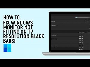 How to Fix Windows Monitor Not Fitting on TV Resolution Black Bars Fix [easy]