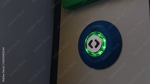 Contemporary Modern Interactive Button featuring an LED Indicator beautifully integrated into a Wall