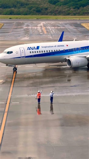 【石垣空港】グラハンANA B737-800お見送り