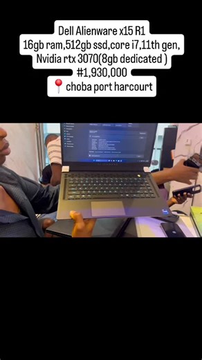 EMETEZI UGOCHUKWU DIVINE on Instagram: "Dell Alienware x15 R1 16gb ram,512gb ssd,core i7,11th gen, Nvidia rtx 3070(8gb dedicated ) #1,930,000 VISIT THE SHOP TODAY SHOP 52 EVERYDAY PLAZA CHOBA JUNCTION PORT HARCOURT OR NO 4 RUTE PLAZA OPPOSITE IDAMA HOTEL OKUMAMGBA AVENUE WARRI"