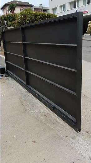 cancello scorrevole automatico sospeso in alluminio motore faac malizia prometal
