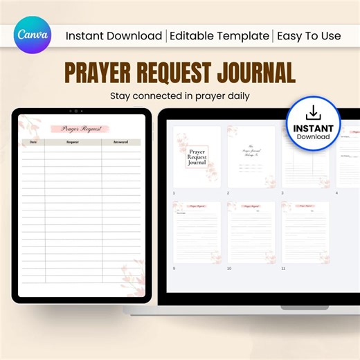 Prayer Request Journal Spreadsheet, Prayer Tracker Excel Google Sheets, Faith Planner Christian Prayer Log Organizer Template - Etsy