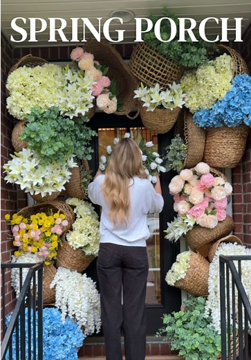 DIY Spring Floral Basket Arch