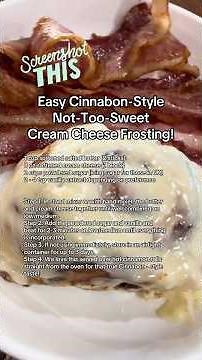 Easy Copycat Cinnabon Style Cream Cheese Frosting Recipe - perfect for cinnamon rolls!
