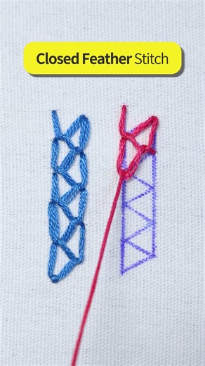 ETSPIL on Instagram: "Closed Feather Stitch Tutorial | Feather Stitch Advanced ✨ A tighter and more structured version of the classic feather stitch Learn how to stitch clean, balanced closed feather stitches step by step 🧵 Perfect for borders, leaves, and decorative lines. ✨ Clean stitches · Simple lines · Beginner-friendly.Everything you need to start hand embroidery🧵 👉 Beginner Embroidery Kit available via link in bio 🎬 Follow ETSPIL Stitch Class for beginner-friendly tutorials 👉 Get fre