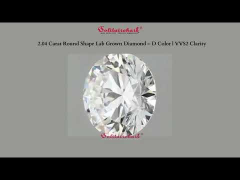 2.04 Carat Round Shape Lab Grown Diamond – D Color | VVS2 Clarity #solitairekart #diamond