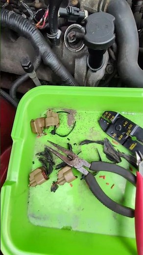 Mustang GT fuel injector connector repair with pigtail #homelab #shorts