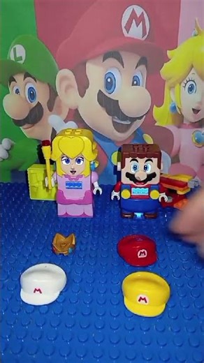 Lego Mario and Lego Princess Peach Exchange Original suit up SA 1.20 #shorts #viral #lego #toys #fyp