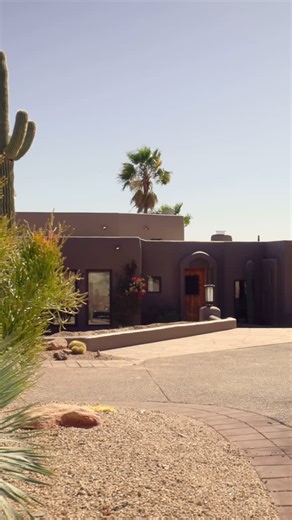Dwell on Instagram: "In this Arizona renovation, homeowner Michelle Hanson wanted to maximize the views of the Sonoran Desert without overwhelming the home’s classic Adobe aesthetic. See how she pulled it off at the link in bio. | #moderndesign #modernarchitecture #interiordesign #interiorarchitecture #modernhouse #renovation #renovationideas #renovationinspiration #adobehouse #adoberenovation #adobehome #hometour #homeinspiration #homedecor #home"