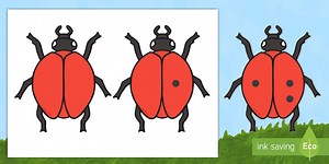 Ladybird Cut-Outs with Spots (0-10)