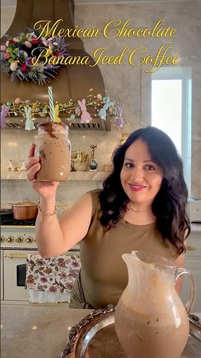 Mexican Chocolate Banana Iced Coffee 🍌☕ So creamy and easy!
