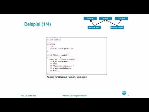 Objektorientierte Programmierung - Vererbung