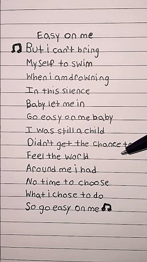 Easy on me ~ Adele🌻 (lyrics)