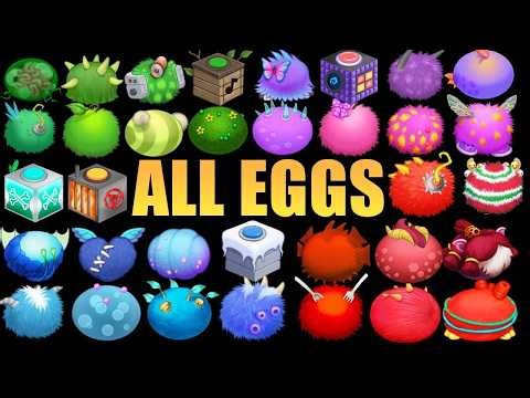 All colored Eggs - My Singing Monsters (Sound and Animation)