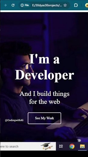 hero section design using CSS | HTML