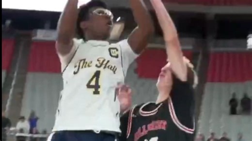 Watch - Bryce James has a spectacular debut for his new school