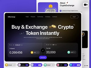 Crypto and exchange web ui design