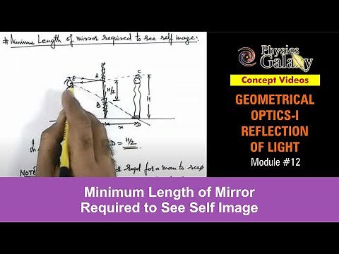 Class 12 Physics | Reflection of Light | #12 Minimum Length of Mirror Required to See Self Image