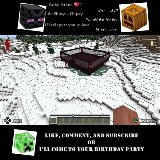 Minecraft - Ruby Arena Build Time Lapse #minecraft #minecraftasmr #minecrafttimelapse