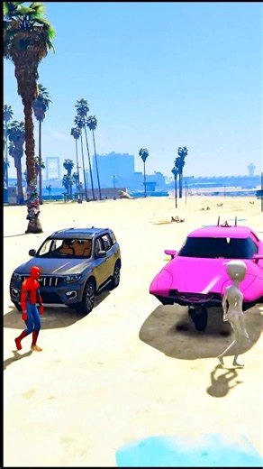 GTA V : ALIEN CAR VS SCORPIO-N RACE GTA 5 ! 👽