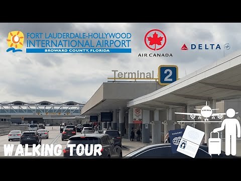 FORT LAUDERDALE INT'L AIRPORT (FLL) TERMINAL 2 FULL WALKING TOUR, DEPARTURE, AIRLINE, GATES, ARRIVAL