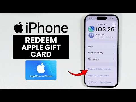 iOS 26 - How to Redeem an Apple GIFT CARD on iPhone