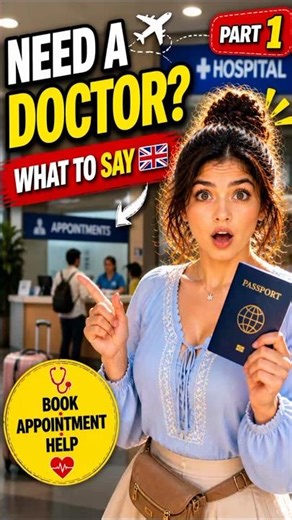 How to Book a Doctor Appointment in English 🏥 #hospital #learnenglish #shorts