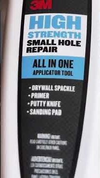 3m’s “High strength small hole repair” product review. #diy #review #handyman #homerepair