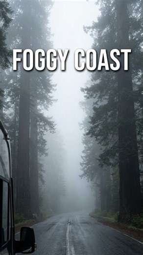THIS is a Sight! RV to giant Redwoods & the misty, quiet and foggy coastal views! ‪@somedayistodayrv‬