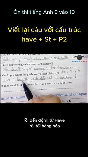 [English 9 into 10] Rewrite the sentence using the causative form.