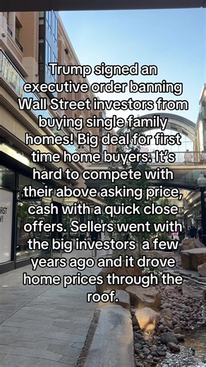 First Time Home buyers have less competition without the big investors buying up the homes. What do you think of this executive order? #firsttimehomebuyers #investors #laurarosqvist #utahrealtor #trump
