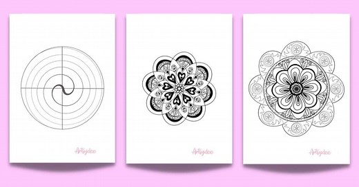 Looking for a Mandala Template? 10 FREE Mystical Mandala Printables to Create your Own Mandala! - Artsydee - Drawing, Painting, Craft & Creativity