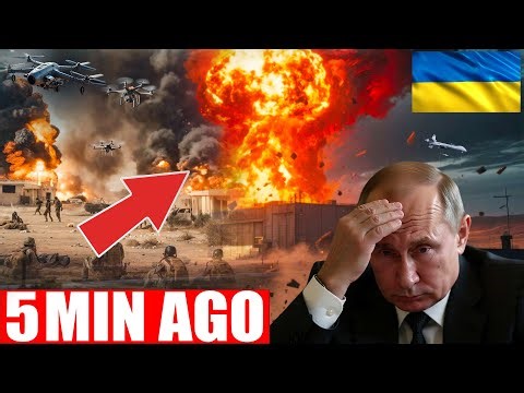 "Ukraine Destroys Russian Robot Drones with Huge Explosion"