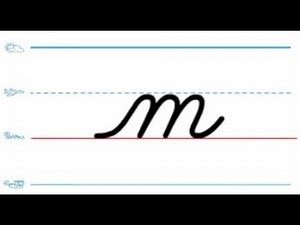 Cursive lowercase letter m