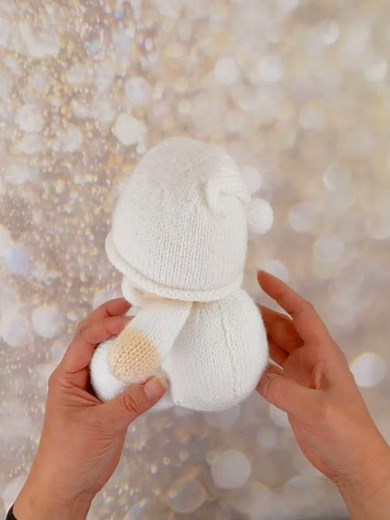 Knitting Pattern Easy Knitted Baby Soft Toy - Finished Product Demonstration