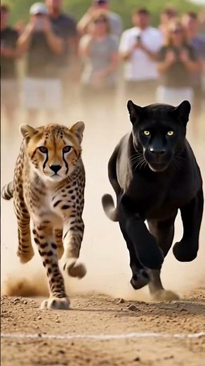 Cheetah vs black panther Speed Test 😳 #Fast #shorts #Nature
